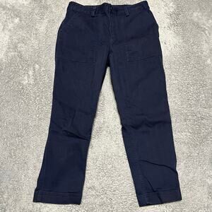 Duluth Pants Womens 12 (33x25.5) Reserve Stovepipe Navy Blue Hike Outdoor Crop